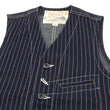 Load image into Gallery viewer, Sugar Cane Vest Men's Casual Indigo Wabash Stripe Work Vest Waistcoat SC12654