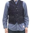 Load image into Gallery viewer, Sugar Cane Vest Men's Casual Indigo Wabash Stripe Work Vest Waistcoat SC12654