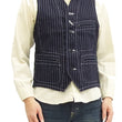 Load image into Gallery viewer, Sugar Cane Vest Men's Casual Indigo Wabash Stripe Work Vest Waistcoat SC12654