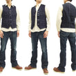 Load image into Gallery viewer, Sugar Cane Vest Men's Casual Indigo Wabash Stripe Work Vest Waistcoat SC12654