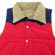 Load image into Gallery viewer, Sugar Cane Puffer Vest Men's Outer Vest Contrast Yoke Panel Padded Vest SC15400 165 Red/Navy-Blue/Beige