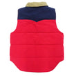 Load image into Gallery viewer, Sugar Cane Puffer Vest Men's Outer Vest Contrast Yoke Panel Padded Vest SC15400 165 Red/Navy-Blue/Beige