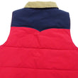 Load image into Gallery viewer, Sugar Cane Puffer Vest Men's Outer Vest Contrast Yoke Panel Padded Vest SC15400 165 Red/Navy-Blue/Beige