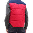 Load image into Gallery viewer, Sugar Cane Puffer Vest Men's Outer Vest Contrast Yoke Panel Padded Vest SC15400 165 Red/Navy-Blue/Beige