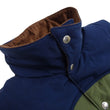 Load image into Gallery viewer, Sugar Cane Puffer Vest Men's Outer Vest Contrast Yoke Panel Padded Vest SC15400 149 Olive/Navy-Blue/Brown