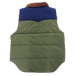 Load image into Gallery viewer, Sugar Cane Puffer Vest Men's Outer Vest Contrast Yoke Panel Padded Vest SC15400 149 Olive/Navy-Blue/Brown