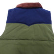 Load image into Gallery viewer, Sugar Cane Puffer Vest Men's Outer Vest Contrast Yoke Panel Padded Vest SC15400 149 Olive/Navy-Blue/Brown