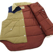 Load image into Gallery viewer, Sugar Cane Puffer Vest Men's Outer Vest Contrast Yoke Panel Padded Vest SC15400 133 Beige/Navy-Blue/Beige