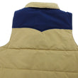 Load image into Gallery viewer, Sugar Cane Puffer Vest Men's Outer Vest Contrast Yoke Panel Padded Vest SC15400 133 Beige/Navy-Blue/Beige