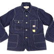 Load image into Gallery viewer, Sugar Cane Jacket SC15658 Men's Casual 9oz. WAbash Stripe Work Coat Chore Coat Indigo One-Wash