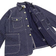 Load image into Gallery viewer, Sugar Cane Jacket SC15658 Men's Casual 9oz. WAbash Stripe Work Coat Chore Coat Indigo One-Wash