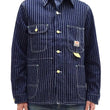 Load image into Gallery viewer, Sugar Cane Jacket SC15658 Men's Casual 9oz. WAbash Stripe Work Coat Chore Coat Indigo One-Wash