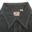 Load image into Gallery viewer, Sugar Cane Work Shirt with Vertical Hairline Code Stripe Pattern Men's Casual Jean Cord Long Sleeve Button Up Shirt SC25511 119 Black