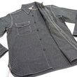 Load image into Gallery viewer, Sugar Cane Work Shirt with Vertical Hairline Code Stripe Pattern Men's Casual Jean Cord Long Sleeve Button Up Shirt SC25511 119 Black