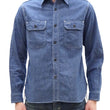 Load image into Gallery viewer, Sugar Cane Work Shirt with Vertical Hairline Code Stripe Pattern Men's Casual Jean Cord Long Sleeve Button Up Shirt SC25511 128 Navy-Blue