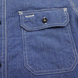Load image into Gallery viewer, Sugar Cane Work Shirt with Vertical Hairline Code Stripe Pattern Men's Casual Jean Cord Long Sleeve Button Up Shirt SC25511 128 Navy-Blue