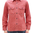 Load image into Gallery viewer, Sugar Cane Work Shirt with Vertical Hairline Code Stripe Pattern Men's Casual Jean Cord Long Sleeve Button Up Shirt SC25511 165 Red