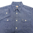 Load image into Gallery viewer, Sugar Cane Chambray Shirt Men's Lightweight Long Sleeve Button Up Plain Work Shirt SC27850 421 Blue