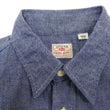 Load image into Gallery viewer, Sugar Cane Chambray Shirt Men's Lightweight Long Sleeve Button Up Plain Work Shirt SC27850 421 Blue