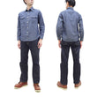 Load image into Gallery viewer, Sugar Cane Chambray Shirt Men's Lightweight Long Sleeve Button Up Plain Work Shirt SC27850 421 Blue