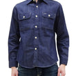 Load image into Gallery viewer, Sugar Cane Denim Shirt Men's Long Sleeve Button Up Plain Jean Work Shirt SC27852 421 Indigo One Wash