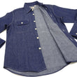 Load image into Gallery viewer, Sugar Cane Denim Shirt Men's Long Sleeve Button Up Plain Jean Work Shirt SC27852 421 Indigo One Wash
