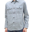 Load image into Gallery viewer, Sugar Cane Dobby Stripe Shirt Men's Mediumweight Long Sleeve Button Up Work Shirt SC29146 125 Blue