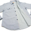 Load image into Gallery viewer, Sugar Cane Dobby Stripe Shirt Men's Mediumweight Long Sleeve Button Up Work Shirt SC29146 125 Blue