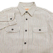 Laden Sie das Bild in den Galerie-Viewer, Sugar Cane Dobby Stripe Shirt Men's Mediumweight Long Sleeve Button Up Work Shirt SC29146 105 Off-White