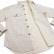 Laden Sie das Bild in den Galerie-Viewer, Sugar Cane Dobby Stripe Shirt Men's Mediumweight Long Sleeve Button Up Work Shirt SC29146 105 Off-White