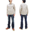 Laden Sie das Bild in den Galerie-Viewer, Sugar Cane Dobby Stripe Shirt Men's Mediumweight Long Sleeve Button Up Work Shirt SC29146 105 Off-White
