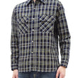 Load image into Gallery viewer, Sugar Cane Indigo Plaid Shirt Men's Medium-Weight Long Sleeve Button Up Work Shirt SC29183 421 One-Wash