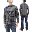 Load image into Gallery viewer, Sugar Cane Indigo Plaid Shirt Men's Medium-Weight Long Sleeve Button Up Work Shirt SC29183 421 One-Wash