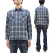 Load image into Gallery viewer, Sugar Cane Plaid Shirt Men's Mediumweight Cotton Twill Long Sleeve Button Up Work Shirt SC29361 125 Blue