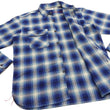 Load image into Gallery viewer, Sugar Cane Plaid Shirt Men's Fiction Romance Mediumweight Cotton Twill Long Sleeve Button Up Work Shirt SC29366 128 Navy-Blue