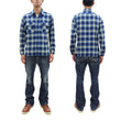 Load image into Gallery viewer, Sugar Cane Plaid Shirt Men's Fiction Romance Mediumweight Cotton Twill Long Sleeve Button Up Work Shirt SC29366 128 Navy-Blue