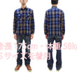 Load image into Gallery viewer, Sugar Cane Indigo Plaid Shirt Men's Fiction Romance Japanese Style Long Sleeve Button Up Work Shirt SC29386