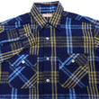 Load image into Gallery viewer, Sugar Cane Indigo Plaid Shirt Men's Fiction Romance Japanese Style Long Sleeve Button Up Work Shirt SC29386