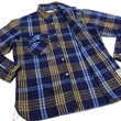 Load image into Gallery viewer, Sugar Cane Indigo Plaid Shirt Men's Fiction Romance Japanese Style Long Sleeve Button Up Work Shirt SC29386