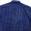 Load image into Gallery viewer, Sugar Cane Indigo Stripe Shirt Men's Japanese Kasuri Style Long Sleeve Button Up Work Shirt Fiction Romance SC29396 421A) Navy-Blue