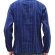 Load image into Gallery viewer, Sugar Cane Indigo Stripe Shirt Men's Japanese Kasuri Style Long Sleeve Button Up Work Shirt Fiction Romance SC29396 421A) Navy-Blue