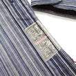 Laden Sie das Bild in den Galerie-Viewer, Sugar Cane Indigo Stripe Shirt Men's Japanese Kasuri Style Long Sleeve Button Up Work Shirt Fiction Romance SC29396 401A) Off-White