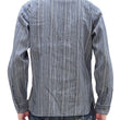 Laden Sie das Bild in den Galerie-Viewer, Sugar Cane Indigo Stripe Shirt Men's Japanese Kasuri Style Long Sleeve Button Up Work Shirt Fiction Romance SC29396 401A) Off-White