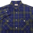 Load image into Gallery viewer, Sugar Cane Indigo Plaid Shirt Men's Japanese Style Sashiko Long Sleeve Button Up Work Shirt Fiction Romance SC29397