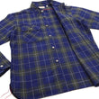 Load image into Gallery viewer, Sugar Cane Indigo Plaid Shirt Men's Japanese Style Sashiko Long Sleeve Button Up Work Shirt Fiction Romance SC29397