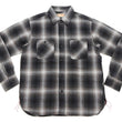 Load image into Gallery viewer, Sugar Cane Men's Long Sleeve Ombre Plaid Work Shirt - 100% Cotton Twill, One-Wash, Made in Japan (SC29561 119 Black)