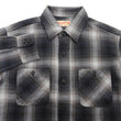 Load image into Gallery viewer, Sugar Cane Men's Long Sleeve Ombre Plaid Work Shirt - 100% Cotton Twill, One-Wash, Made in Japan (SC29561 119 Black)