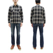 Load image into Gallery viewer, Sugar Cane Men's Long Sleeve Ombre Plaid Work Shirt - 100% Cotton Twill, One-Wash, Made in Japan (SC29561 119 Black)