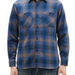 Load image into Gallery viewer, Sugar Cane Men's Long Sleeve Ombre Plaid Work Shirt - 100% Cotton Twill, One-Wash, Made in Japan (SC29561 125 Blue)