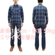 Load image into Gallery viewer, Sugar Cane Men's Long Sleeve Ombre Plaid Work Shirt - 100% Cotton Twill, One-Wash, Made in Japan (SC29561 125 Blue)